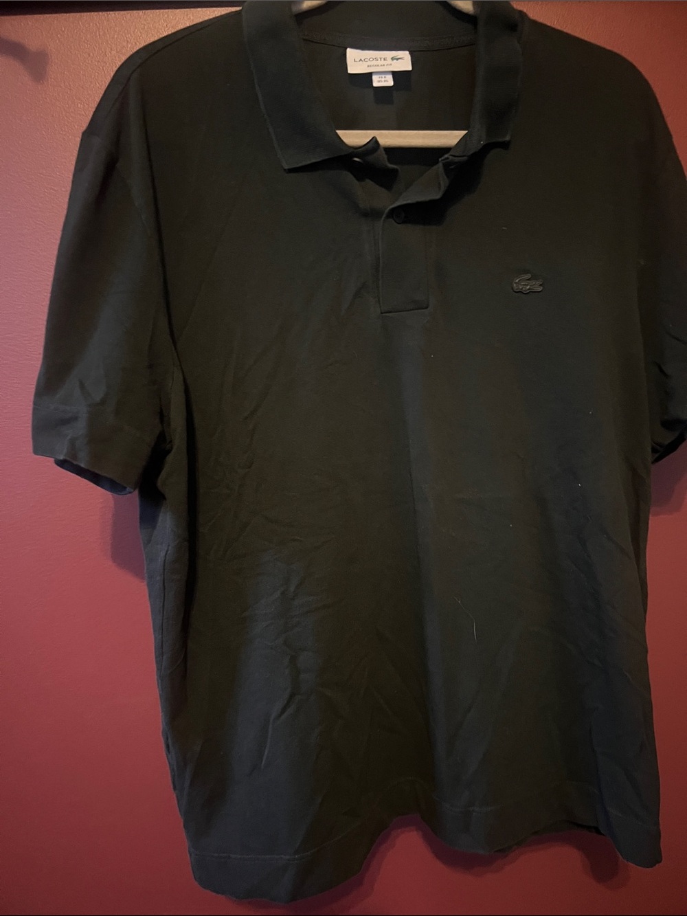 Lacoste Men’s Black Polo Shirt with Subtle Logo